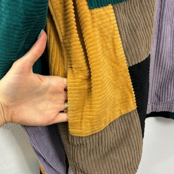 Urban Outfitters Patchwork Corduroy Jacket Size Medium Hipster - Picture 9 of 16